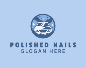 Bubble Car Wash Cleaning logo design