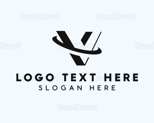 Logistics Courier Letter V Logo