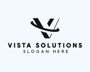 Logistics Courier Letter V logo design