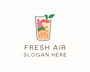 Healthy Fruit Juice logo design