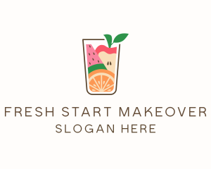 Healthy Fruit Juice logo design