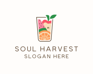 Healthy Fruit Juice logo design