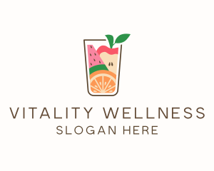 Healthy Fruit Juice logo design