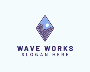 Diamond Wave Technology logo design