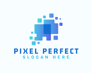 Pixelated Technology Program logo design