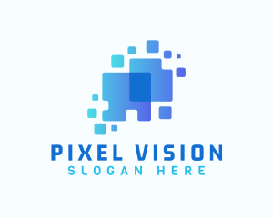 Pixelated Technology Program logo design