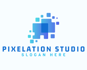 Pixelated Technology Program logo design