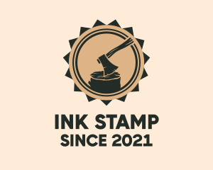 Stamp - Lumber Ax Stamp logo design