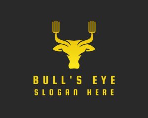 Yellow Bull Fork logo design