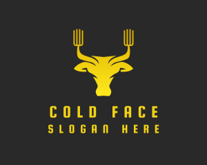 Steakhouse - Yellow Bull Fork logo design