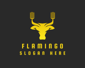 Livestock - Yellow Bull Fork logo design