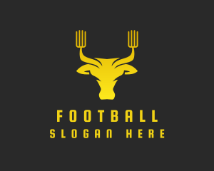 Steakhouse - Yellow Bull Fork logo design