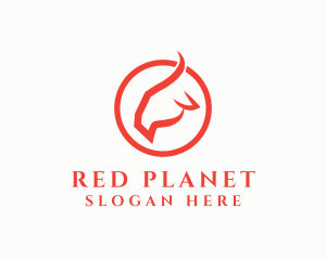 Red Western Bull logo design