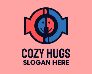 Happpy Couple Hug logo design