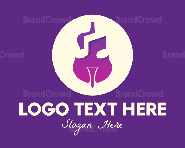 Purple Gradient Violin Logo