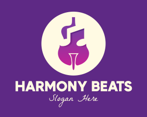 Instrumental - Purple Gradient Violin logo design