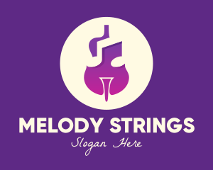 Violin - Purple Gradient Violin logo design