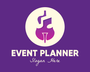 Musical Instrument - Purple Gradient Violin logo design