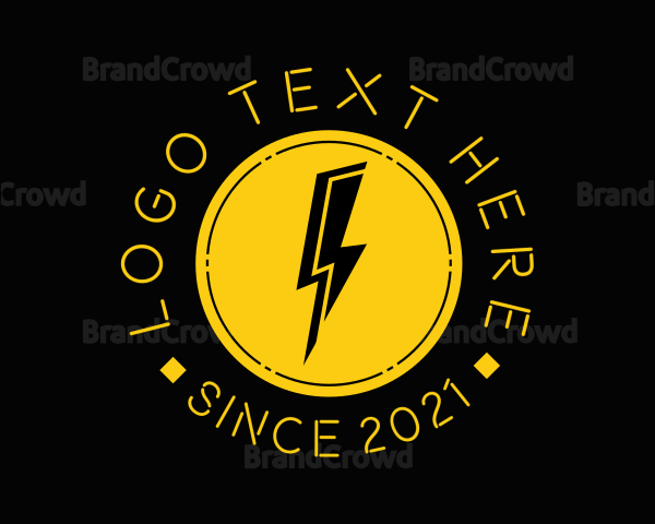 Gold Lightning Energy Logo