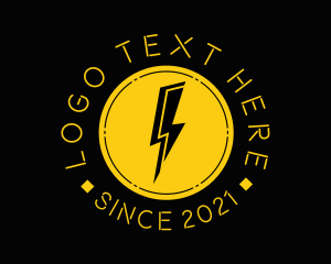 Bolt - Gold Lightning Energy logo design