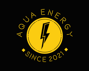 Gold Lightning Energy logo design