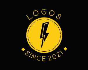Volt - Gold Lightning Energy logo design