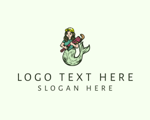 Tools - Woman Mermaid Mechanic logo design