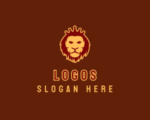 Royal - Crown Lion King logo design