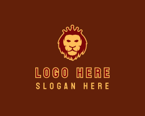 Wildlife - Crown Lion King logo design