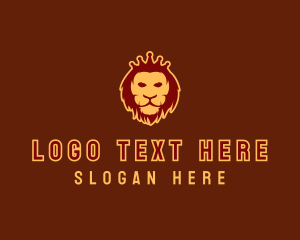 Lion King - Crown Lion King logo design