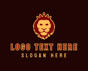 Luxury - Crown Lion King logo design