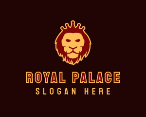 Crown Lion King logo design