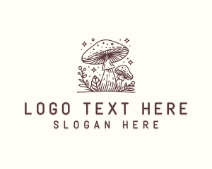 Stars - Fungus Herbal Mushroom logo design
