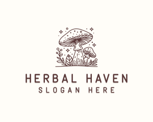 Herbal - Fungus Herbal Mushroom logo design