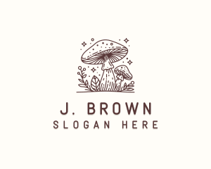 Shrooms - Fungus Herbal Mushroom logo design