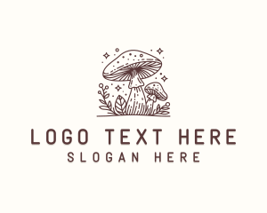 Mushroom - Fungus Herbal Mushroom logo design