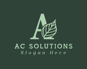 Leaf Organic Letter A logo design