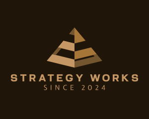 Pyramid Builder Contractor logo design