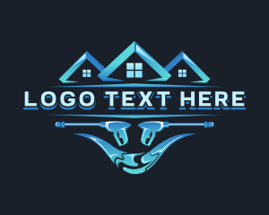 Roof - House Pressure Washer Cleaning logo design