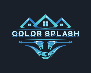 House Pressure Washer Cleaning logo design