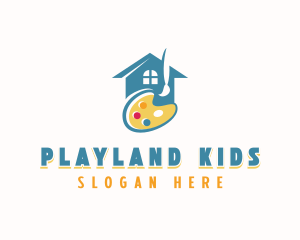 Kindergarten Artist Painter logo design