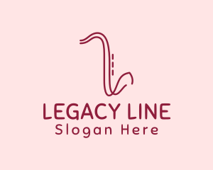 Saxophone Line Art logo design