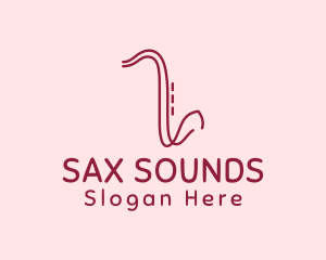 Sax - Saxophone Line Art logo design