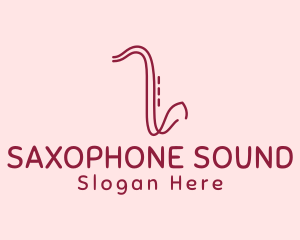 Saxophone Line Art logo design