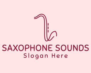 Saxophone - Saxophone Line Art logo design