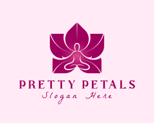 Pink Wellness Flower logo design