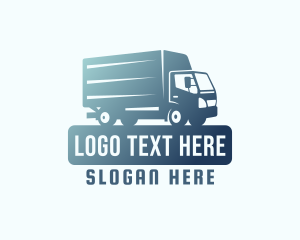 Closed Van - Delivery Truck Logistics logo design