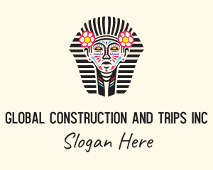 Stanchion - Decorated Pharaoh Sculpture logo design