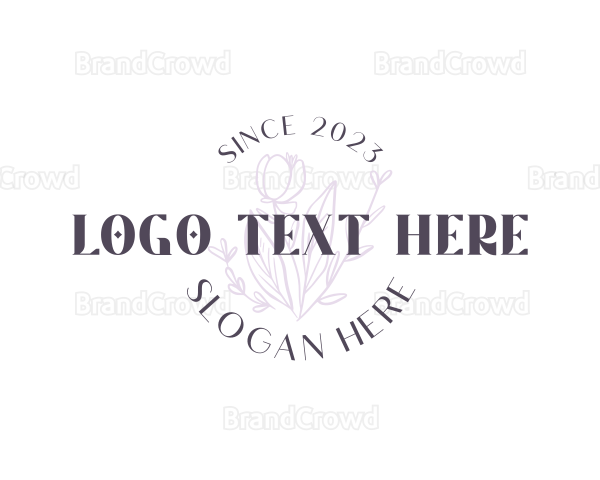 Flower Bouquet Wordmark Logo
