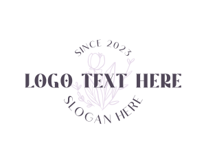 Hairstylist - Flower Bouquet Wordmark logo design